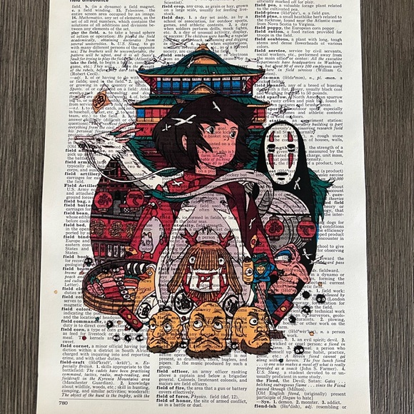 Spirited Away (Movie) Themed Dictionary Prints - Set of 6 - Picture 4 of 6